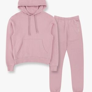 NWOT Women’s Les Girls Coordinated Set hoodie sweatshirt sweatpants Mauve Med